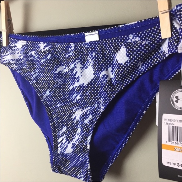 NWT Under Armour Spotted Camo Print Microthread Fitted Bikini Bottoms Size Small - Picture 5 of 8